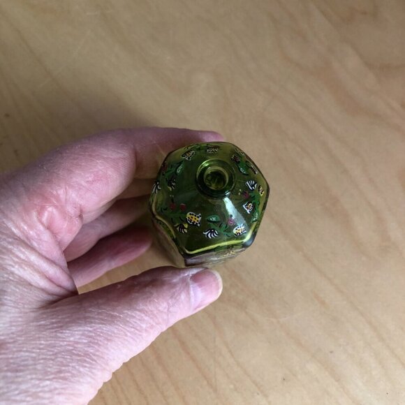 Vintage Miniature Vase Lot - Bohemian Glass, Ruby Cut & Crackle Fluted - Picture 3 of 9